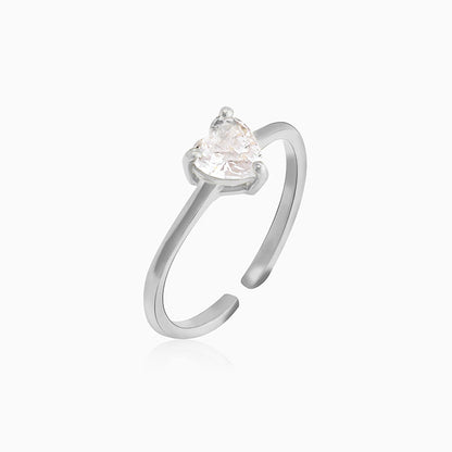 Silver Heart's Paradise Ring