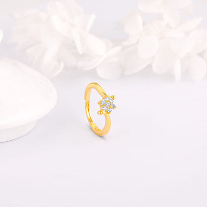 Golden Snowflake Ring