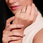 Chahat's Silver Crowning Heart Ring