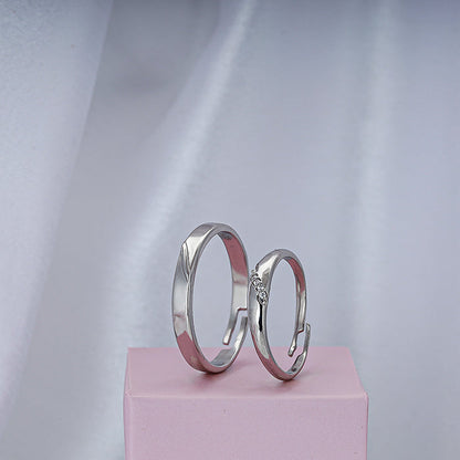 Silver Love Unfolds Couple Bands