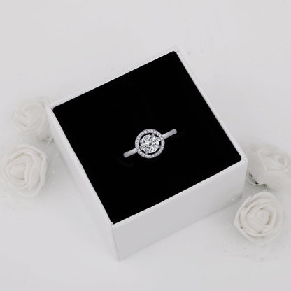 Silver Zircon Sunshine Ring
