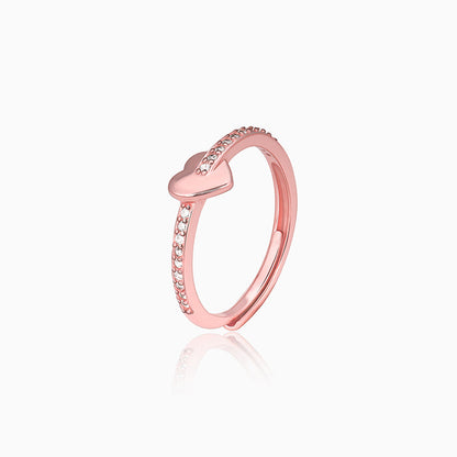 Rose Gold Happy Heart Ring