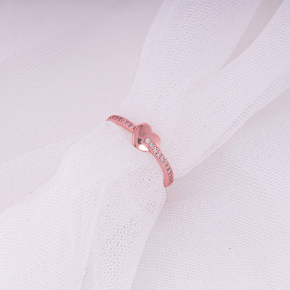 Rose Gold Happy Heart Ring