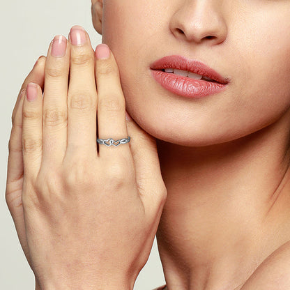 Silver Locked-in-Love Ring