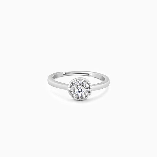 Silver Zircon Sunrise Ring