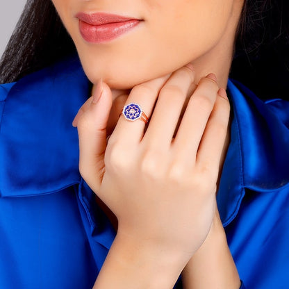 Rose Gold Taj Mosaic Ring