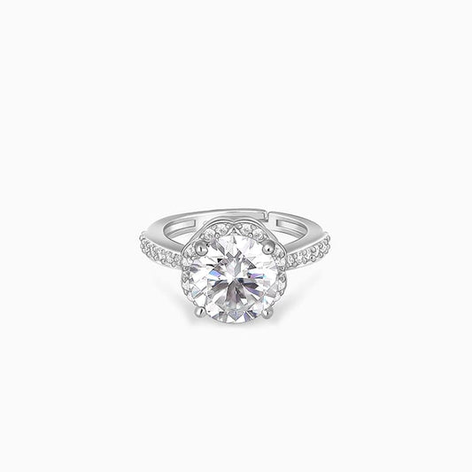 Silver Sunburst Daisy Ring
