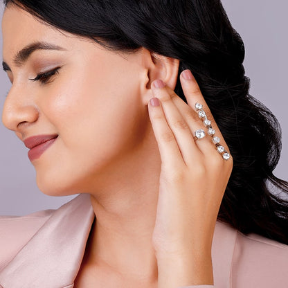 Silver Forever Sparkle Statement Ring