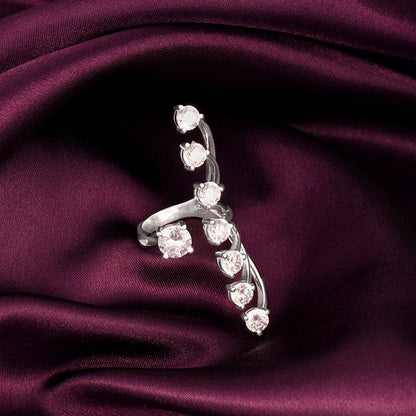Silver Forever Sparkle Statement Ring