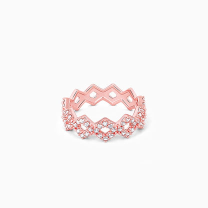 Rose Gold Woven Together Ring