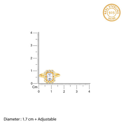 Golden Zirconia Shine Ring