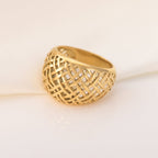 Bamboo Wave Ring