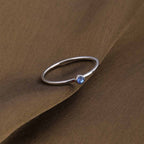 Cute Birthstone Ring | 18k White Gold Plated