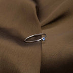 Cute Birthstone Ring | 18k White Gold Plated