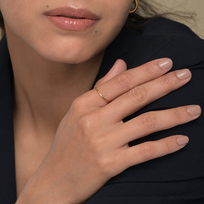 Smooth Thin Stacking Ring