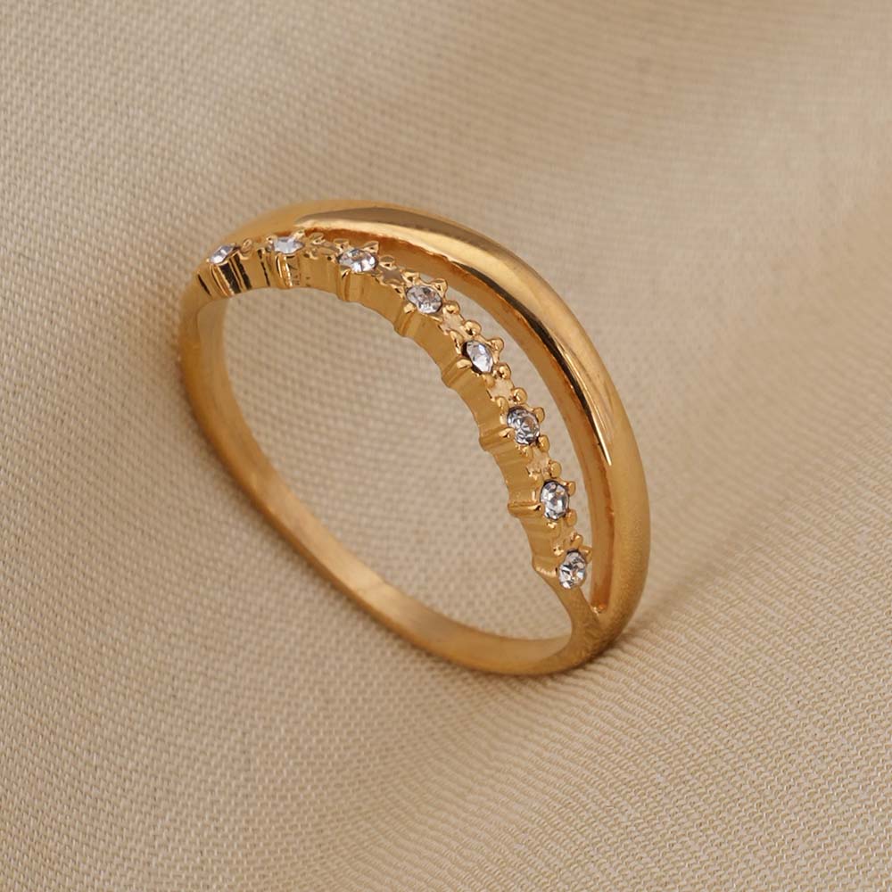 Cubic Tiara Wave Ring