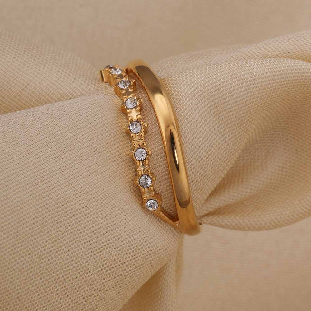 Cubic Tiara Wave Ring