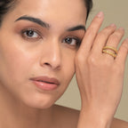 Double Layer Rock Texture Ring