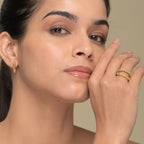 Double Layer Rock Texture Ring