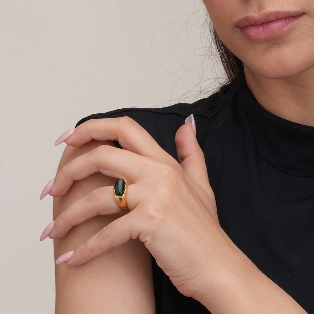 Greenstone Enigma Ring