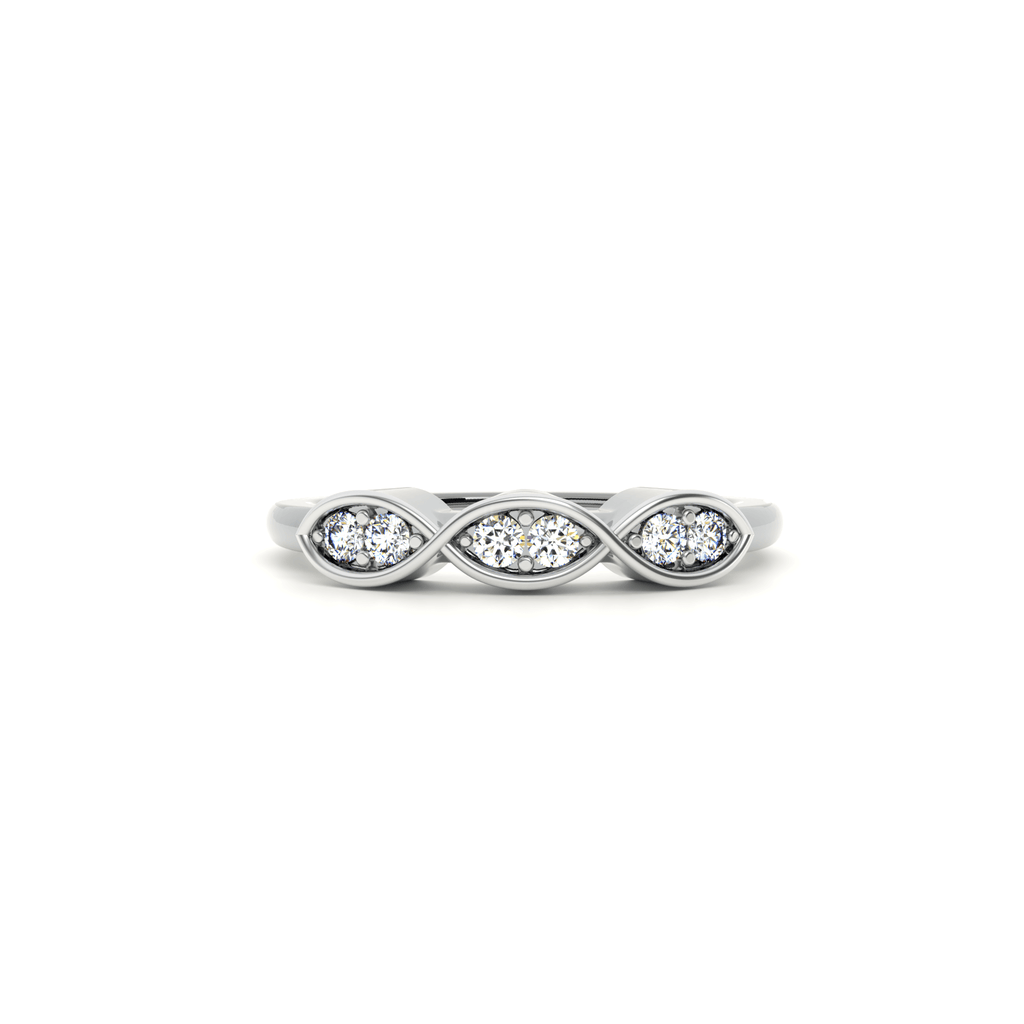Triple Twist 9KT Gold Lab Grown Diamond Ring