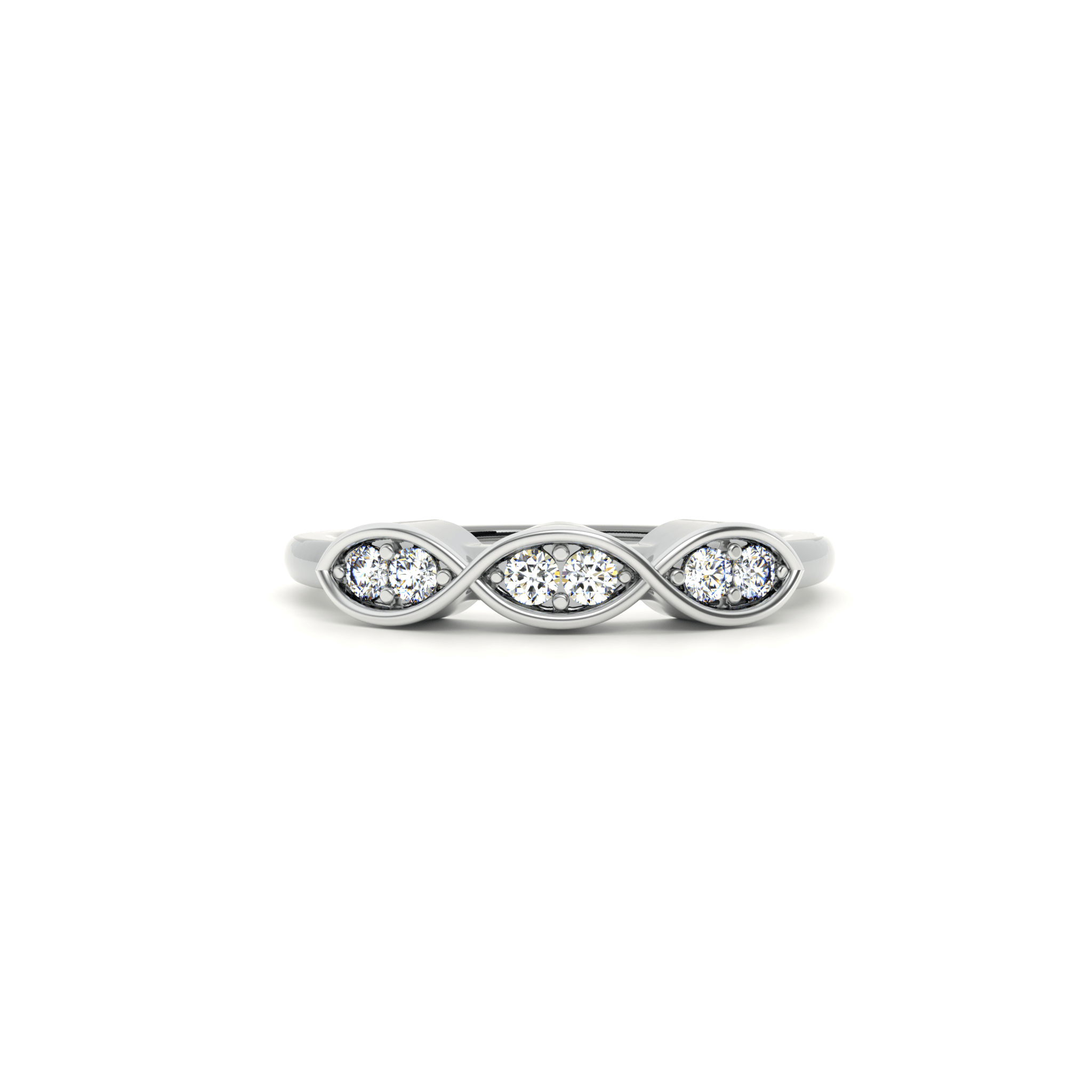 Triple Twist 9KT Gold Lab Grown Diamond Ring