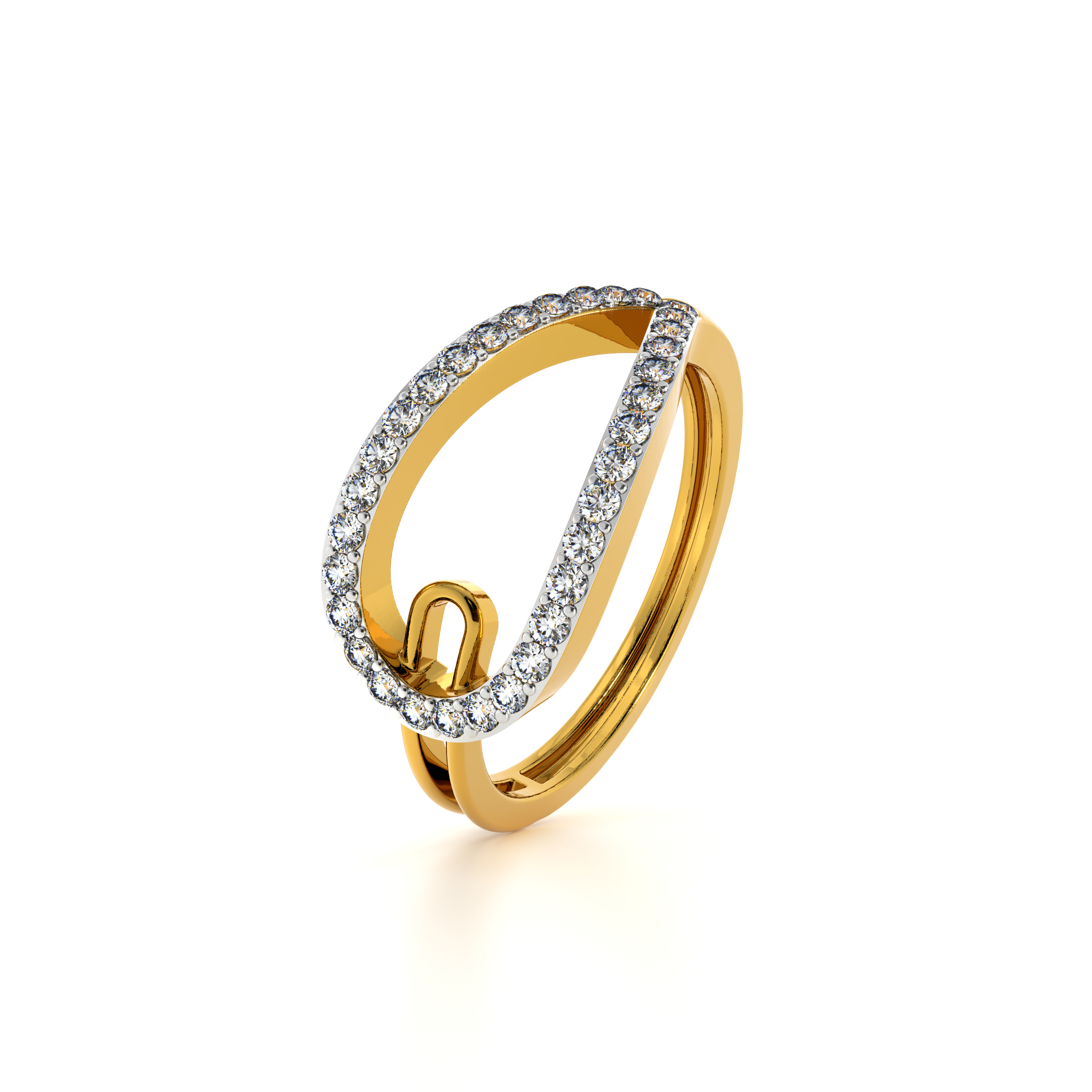 Ecliptic Loop 9KT Gold Lab Grown Diamond Ring