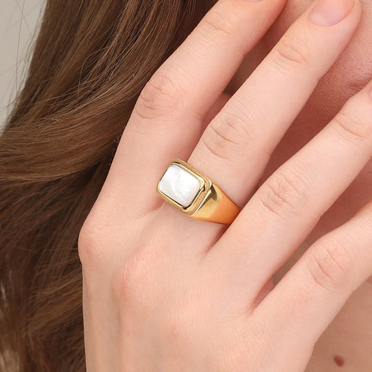 White Shell Ring
