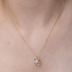 Colourful Stones Initial Necklace- 18k Gold Vermeil