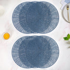 Radial Blue Web Placemat Set Of 6
