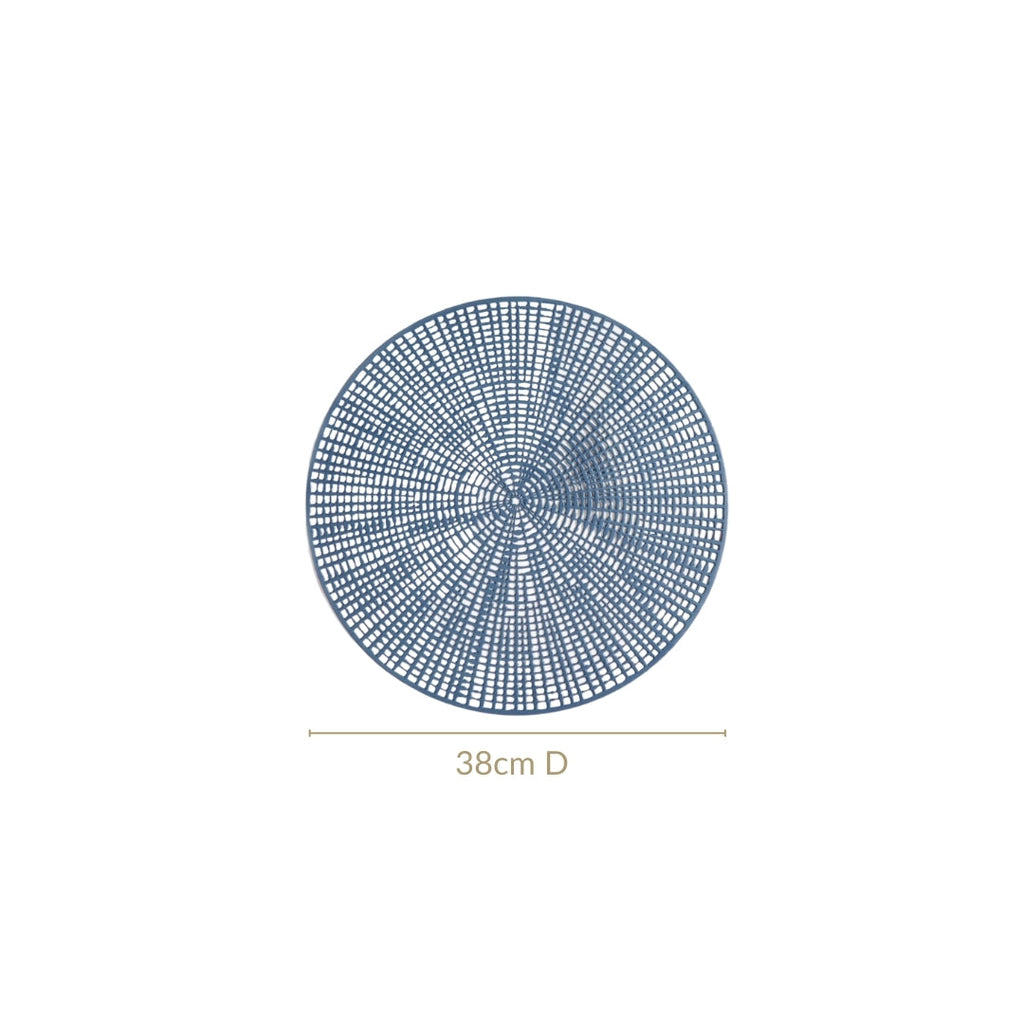 Radial Blue Web Placemat Set Of 6