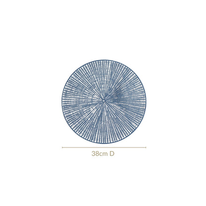 Radial Blue Web Placemat Set Of 6
