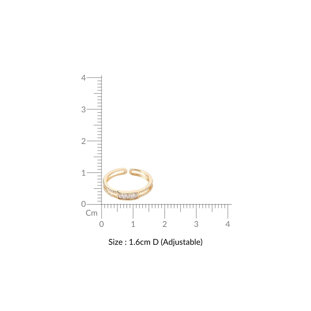 Radiant Dual Strand Gold Ring