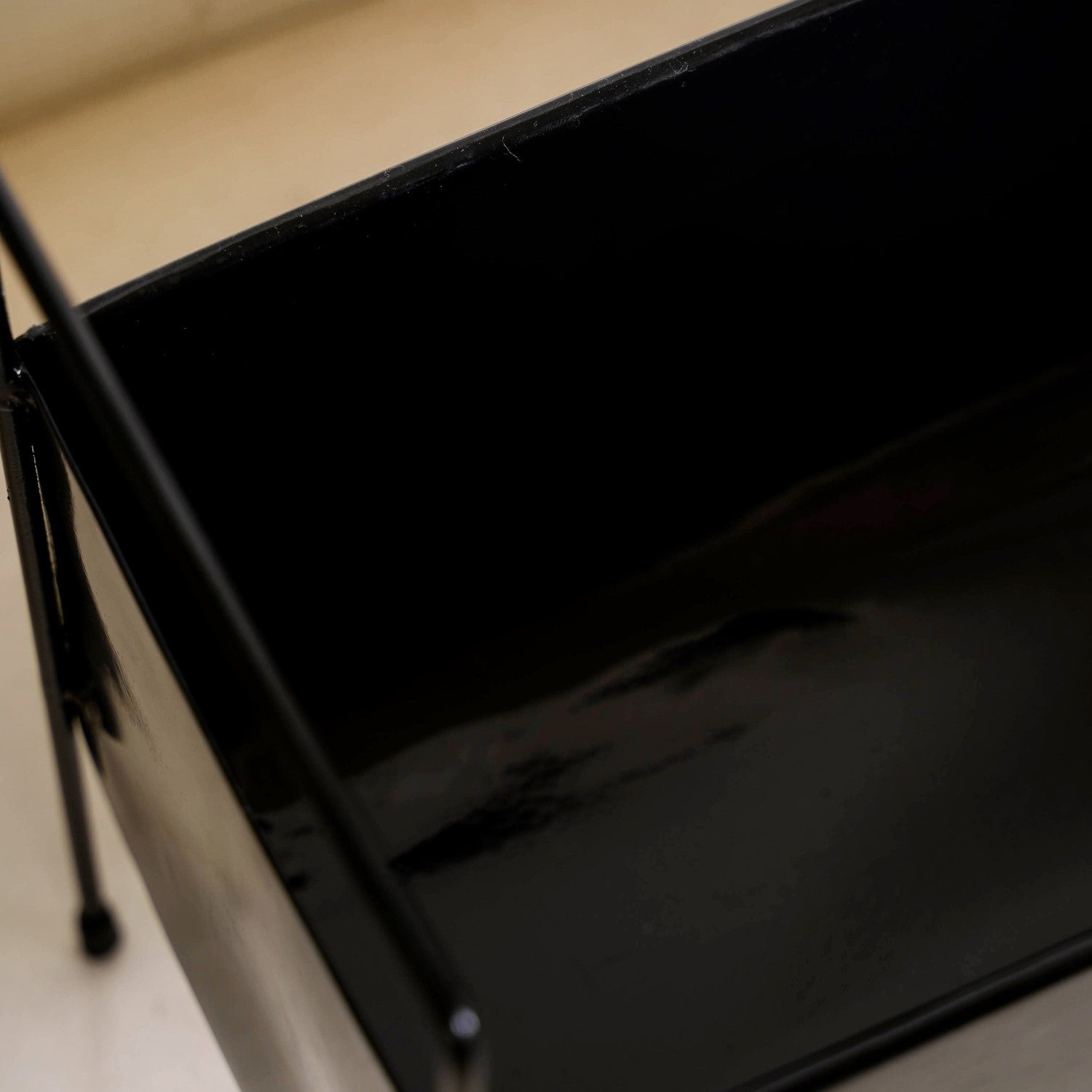 Raised Iron Trough Planter With Handle Black