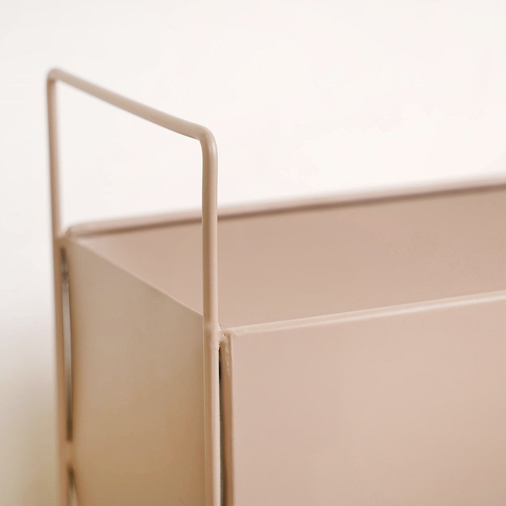 Raised Trough Planter With Handle Beige