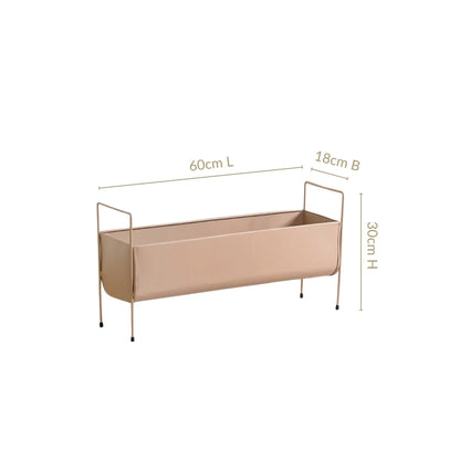 Raised Trough Planter With Handle Beige