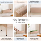 Raised Trough Planter With Handle Beige