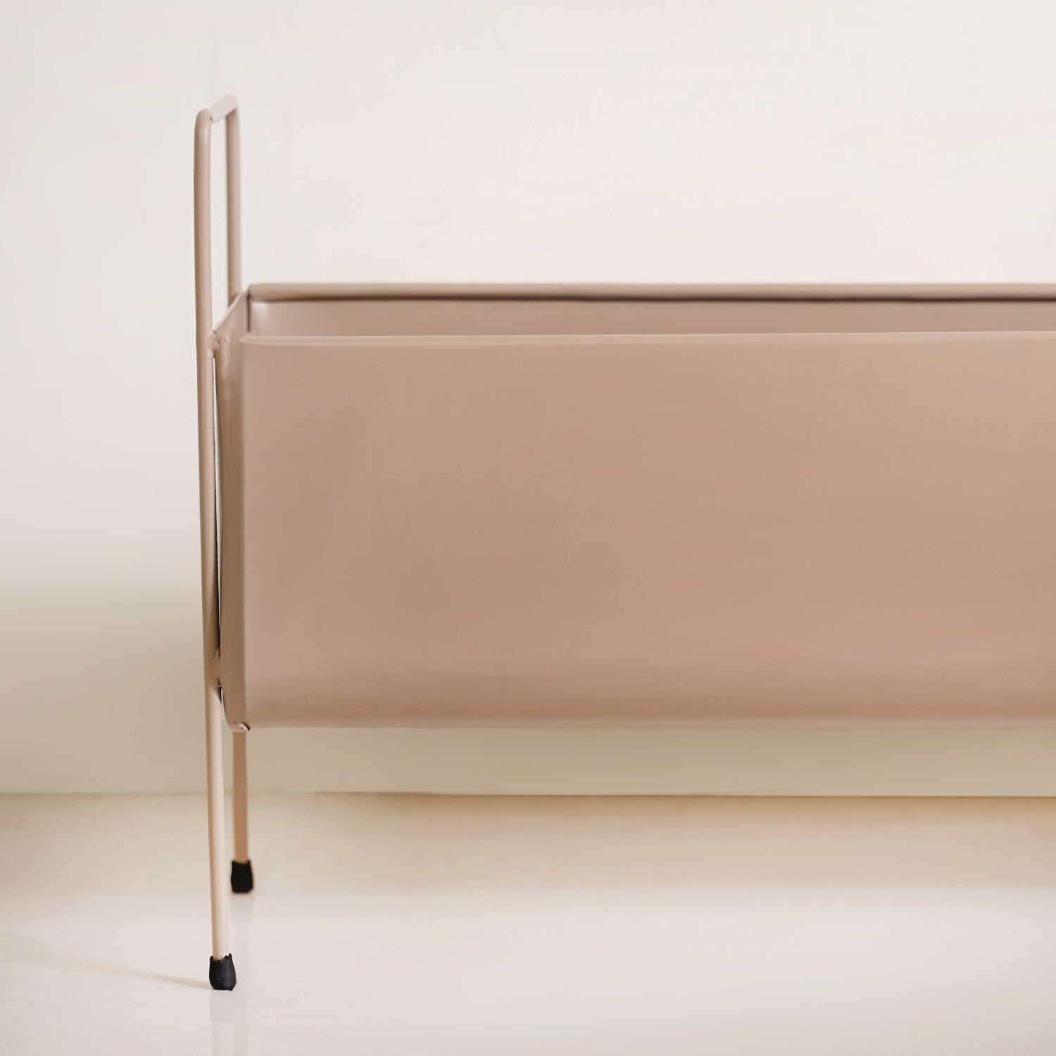 Raised Trough Planter With Handle Beige