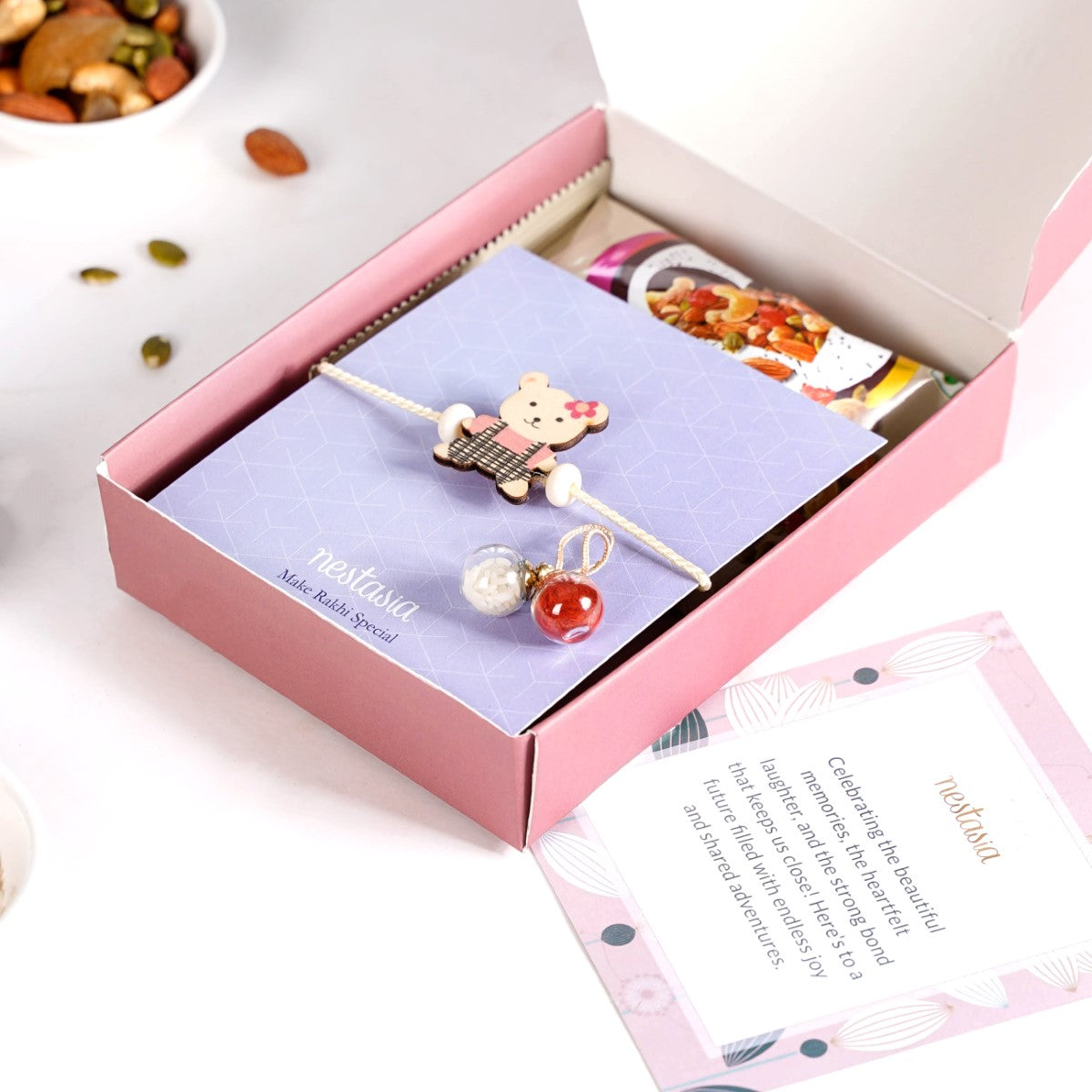 Beary Cute Rakhi Gift For Kids Set Of 3 With Box And Card