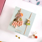 Pearly Peach Rakhi Lumba Hamper Set Of 4 With Gift Box