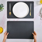Raven Black Weave Placemat Set Of 6