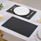 Raven Black Weave Placemat Set Of 6