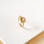 Raw Charm Hammered Gold Ring