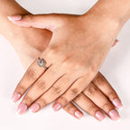 Raw Charm Hammered Silver Ring