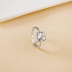 Raw Charm Hammered Silver Ring