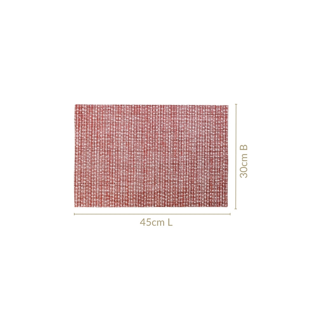 Red White Placemat Set Of 6