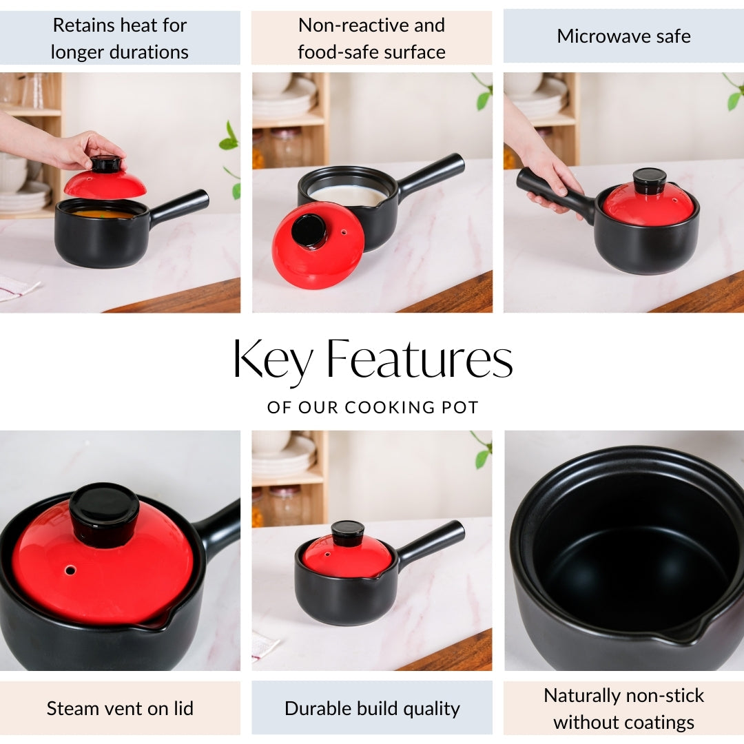 Rouge Ceramic Sauce Pan 1000ml