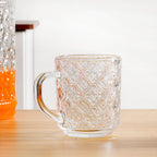 Embossed Glass Pitcher And Mug Set Of 7