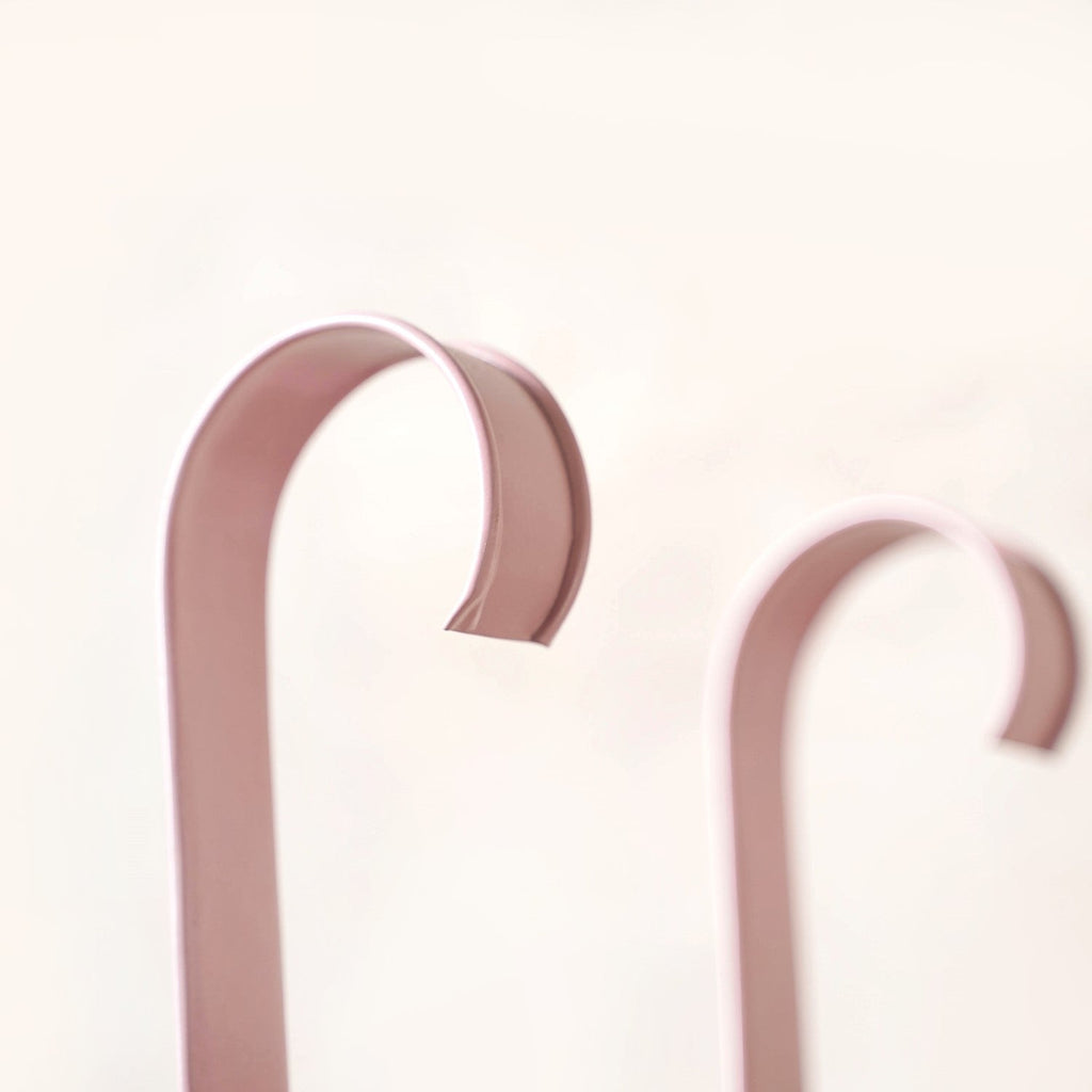 Ribbed Hanging Planter Set Of 2 Dusty Pink