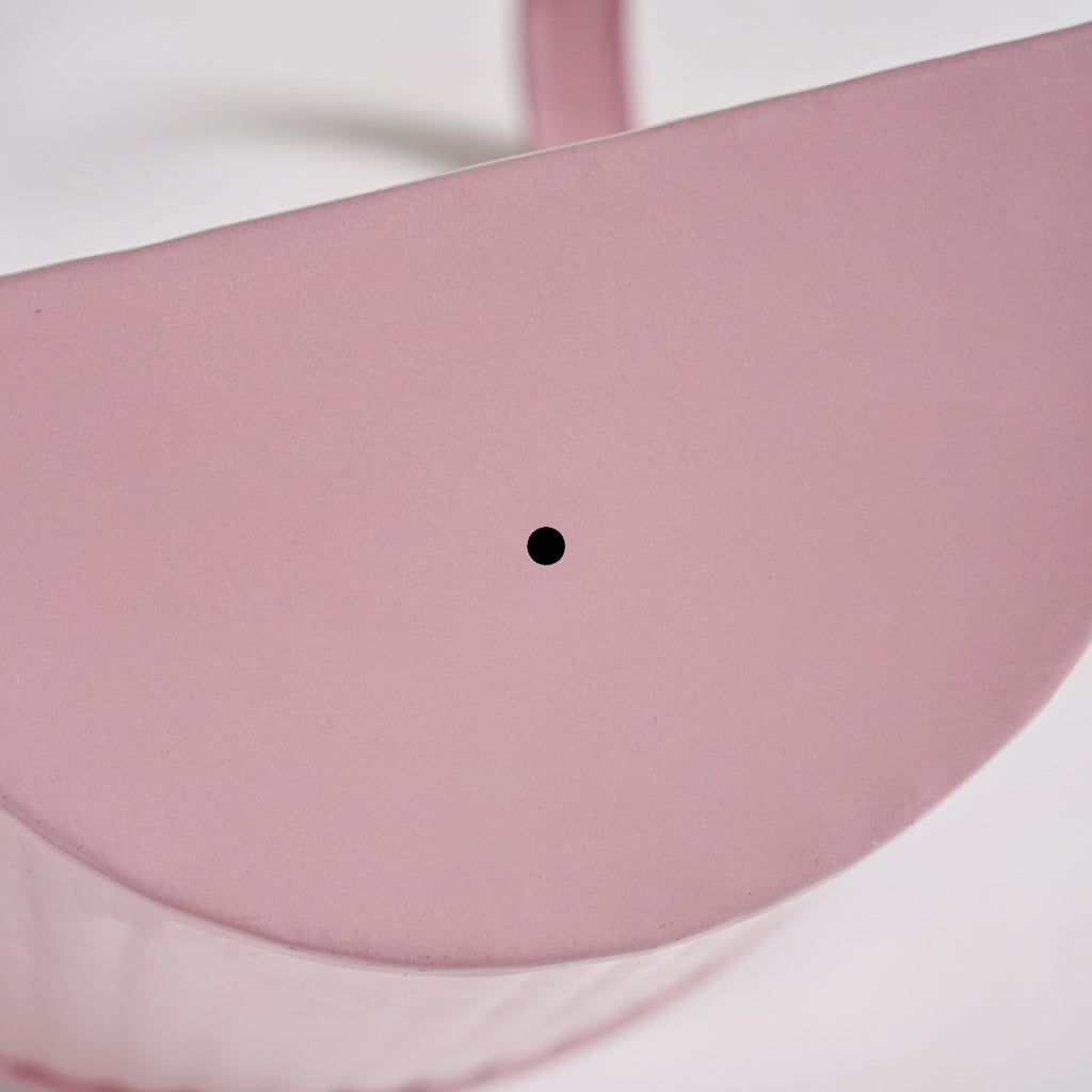 Ribbed Hanging Planter Set Of 2 Dusty Pink